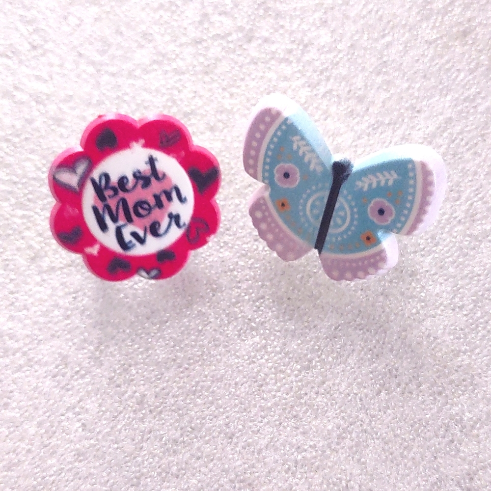 Plastic Adjustable Mother's Day Rings
